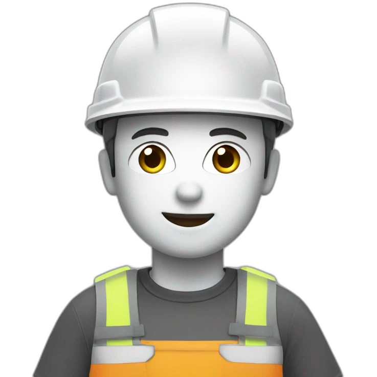 Electric engineer with white helmet emoji