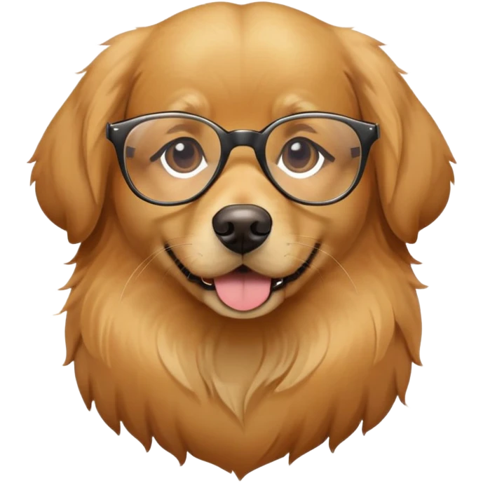 Dog wearing glasses  emoji