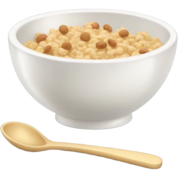 Cream cereal milk at bowl and spoon emoji