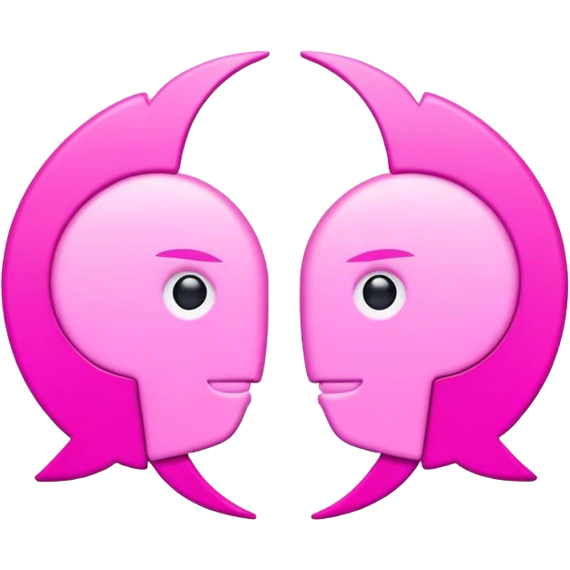 gemeni like pink logo emoji