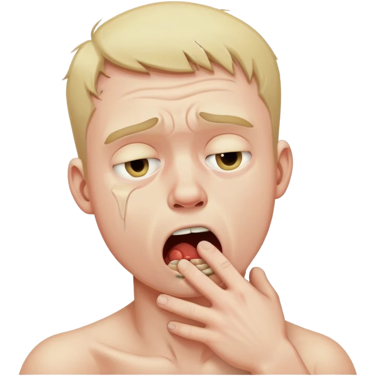 dead guy choking himself emoji