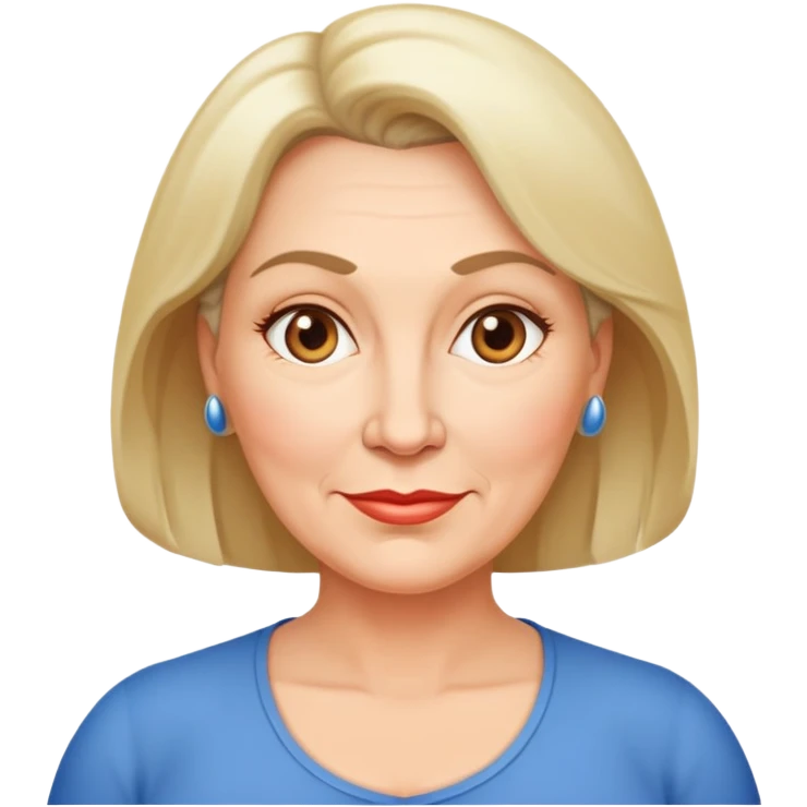 Middle-aged woman with a fuller figure, mid-40s emoji