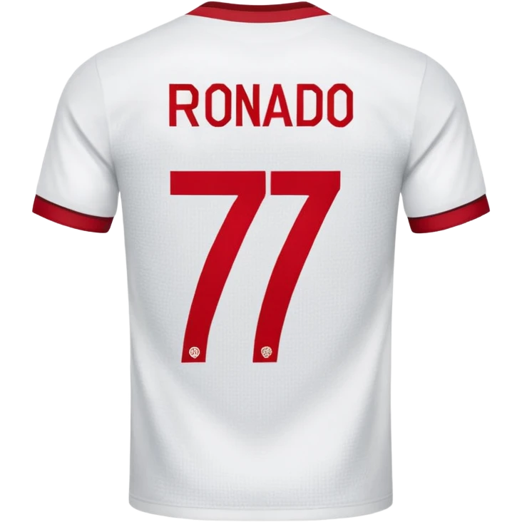 football shirt with Ronaldo 7 on the back emoji