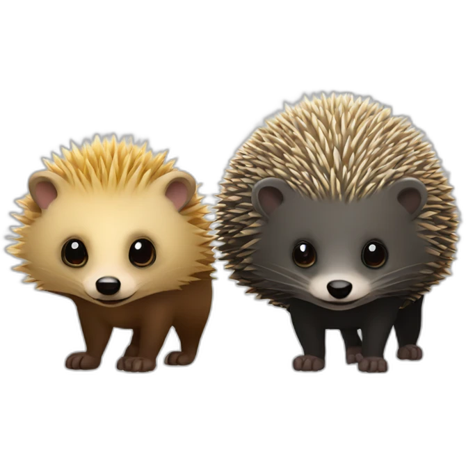 hedgehog and honeybadger emoji
