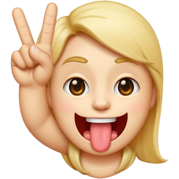 Orta parmak çeken göz kirpmis dilini çıkaran emoji emoji