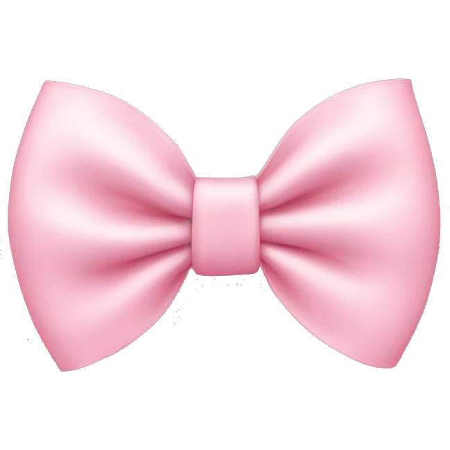 light pink bow on light pink bow emoji