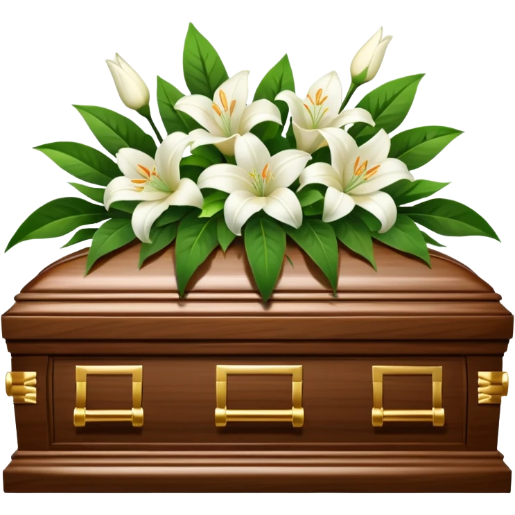 Funeral Casket with Casket Spray emoji