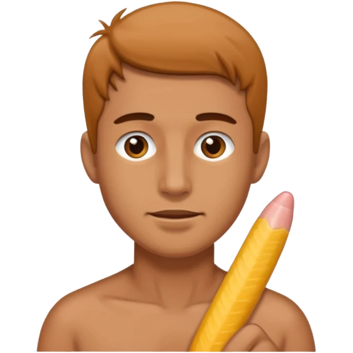 Guy gooning and edging with his dick emoji