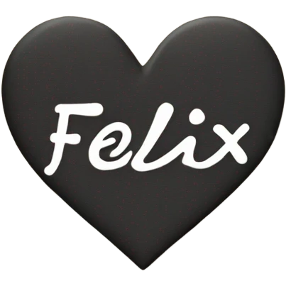 Beige heart with Felix written on the inside emoji