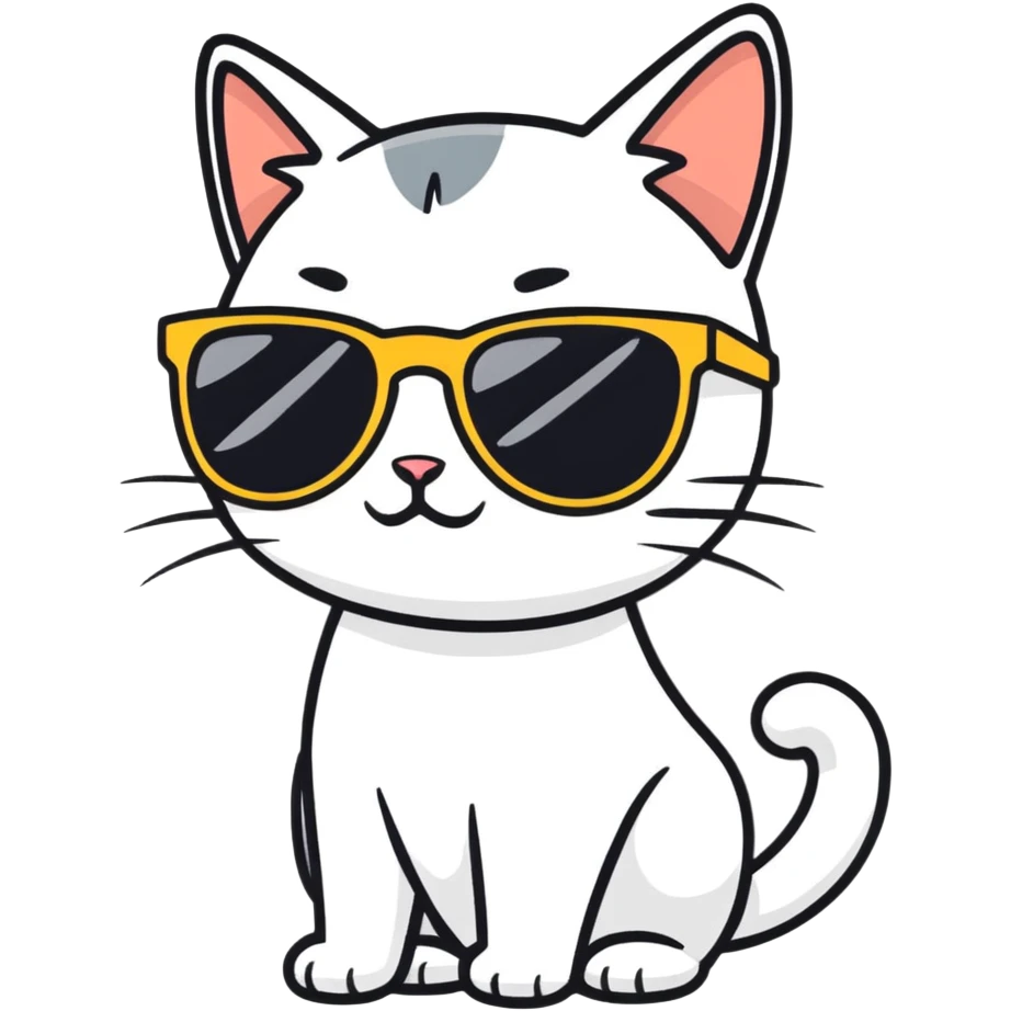 Cat with sunglasses emoji