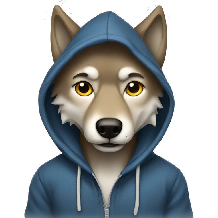 Wolf in hoodie emoji