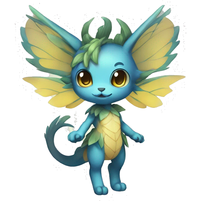 a anthro chibi-style fairy-type Fakémon-hybrid full body emoji