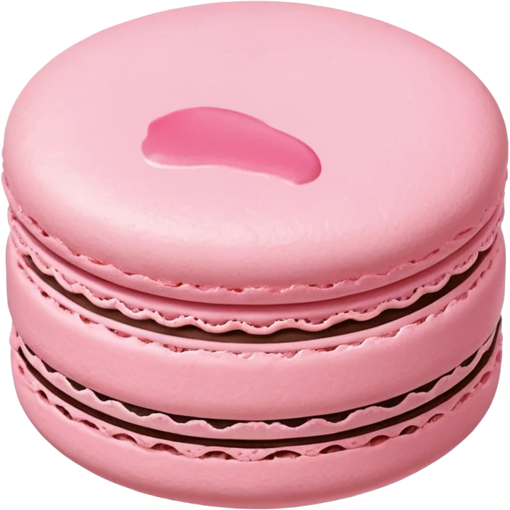 single round macaron, smooth shell texture emoji