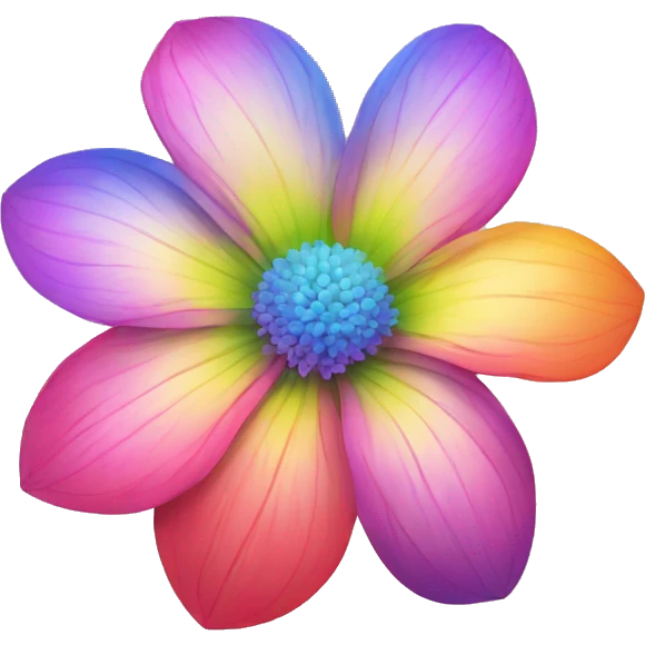 2d rainbow color flower emoji