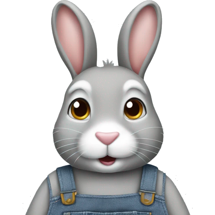 rabbit in dungaree emoji