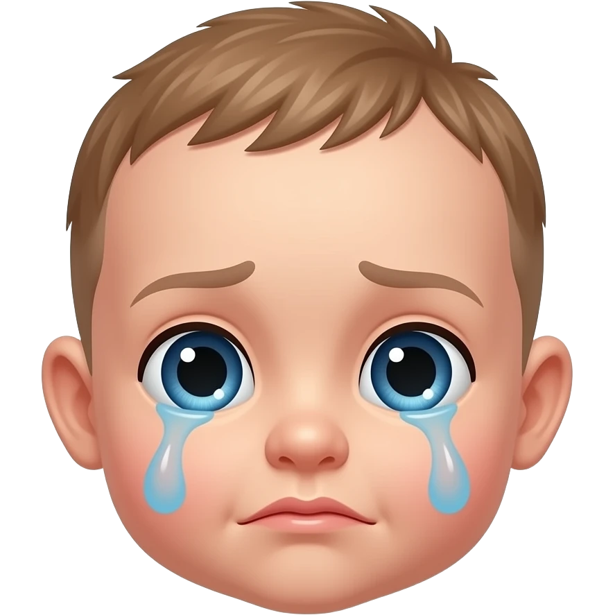 Crying baby emoji