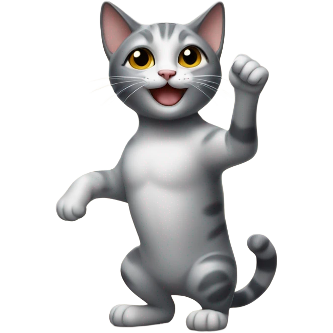 Cat with middle finger emoji