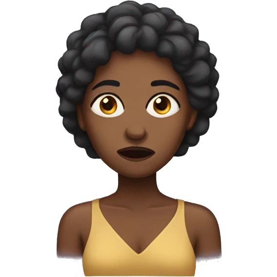 Black woman upset  emoji