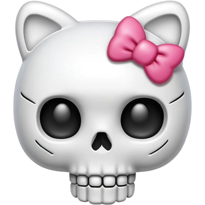 Hello kitty skull emoji