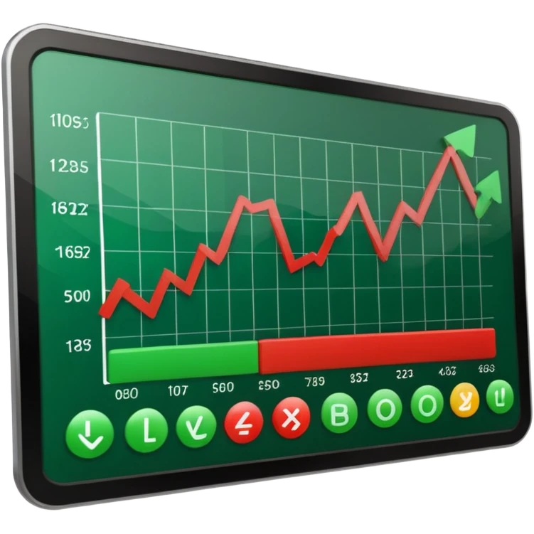 Mach mir einen trading chart auf einem bild schirm# emoji