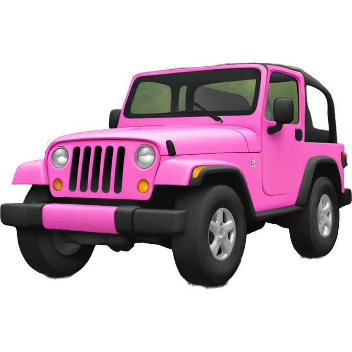 A pink Jeep  emoji