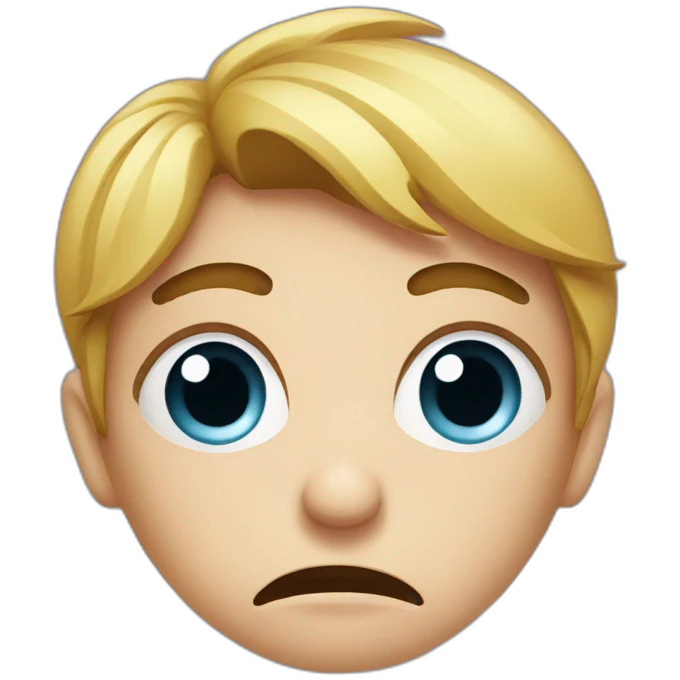 concerned face with a zit emoji