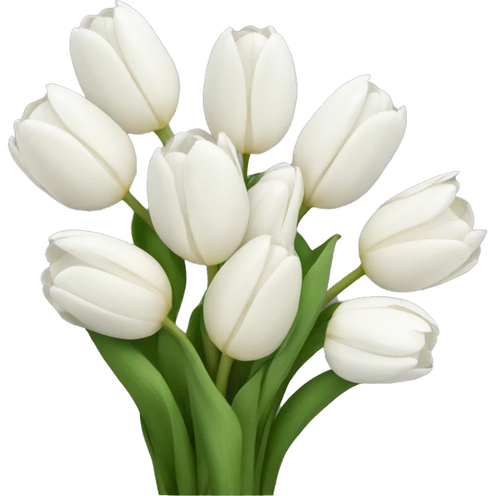 White tulip bouquet  emoji