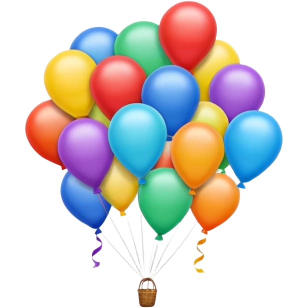 shaped flying balloons emoji
