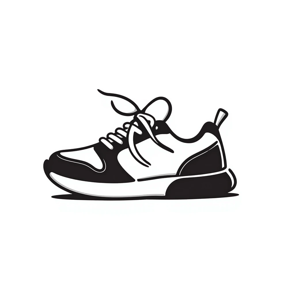 Running shoe sneaker with laces emoji