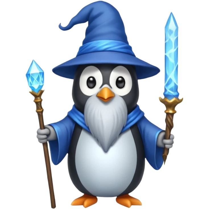 Penguin Wizard emoji
