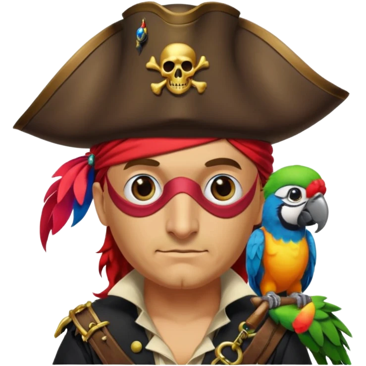pirate and parrot emoji