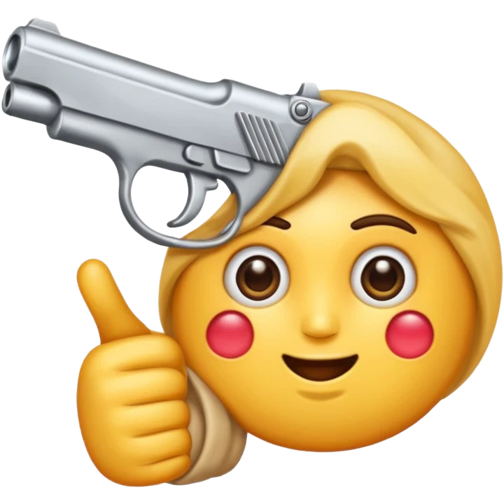 Un emoji normal que se muerde el labio, tiene los ojos cerrados y se apunta al brazo con la mano en forma de pistola emoji