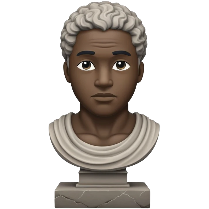 Bust statue of a black man emoji