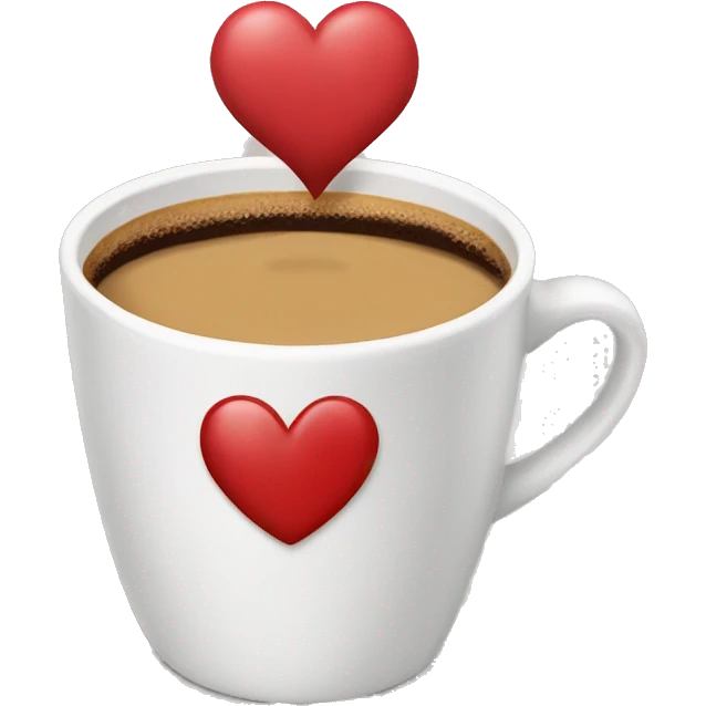 coffee with heart on cup emoji