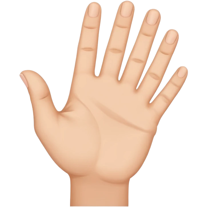 hand sign for East Side, right hand shaped like the letter E, simple and bold, no text emoji