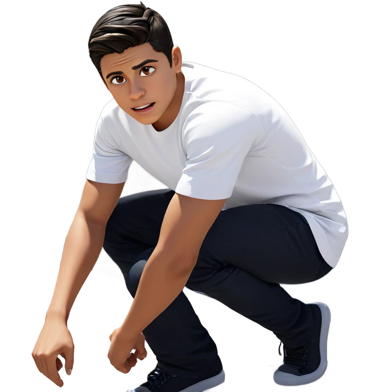 boy in white shirt outdoors emoji