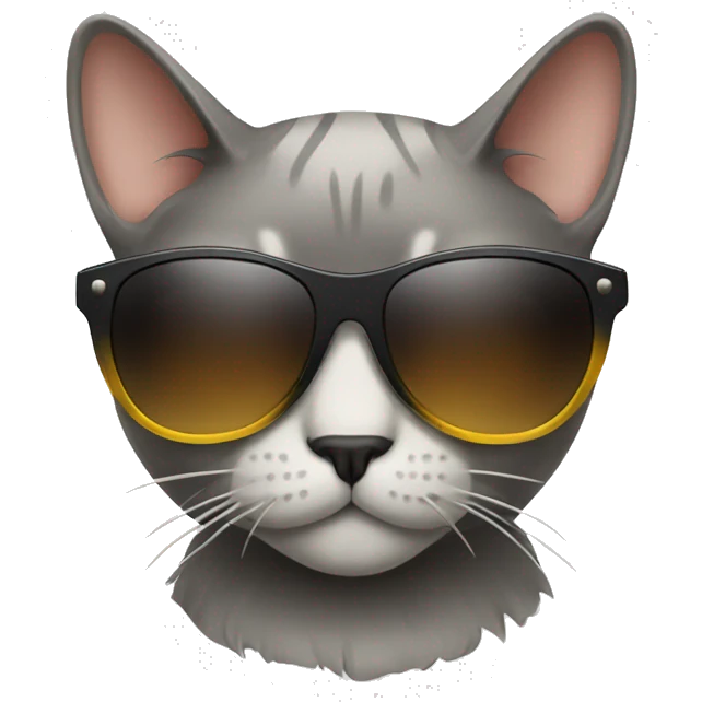 Cat with sunglasses emoji