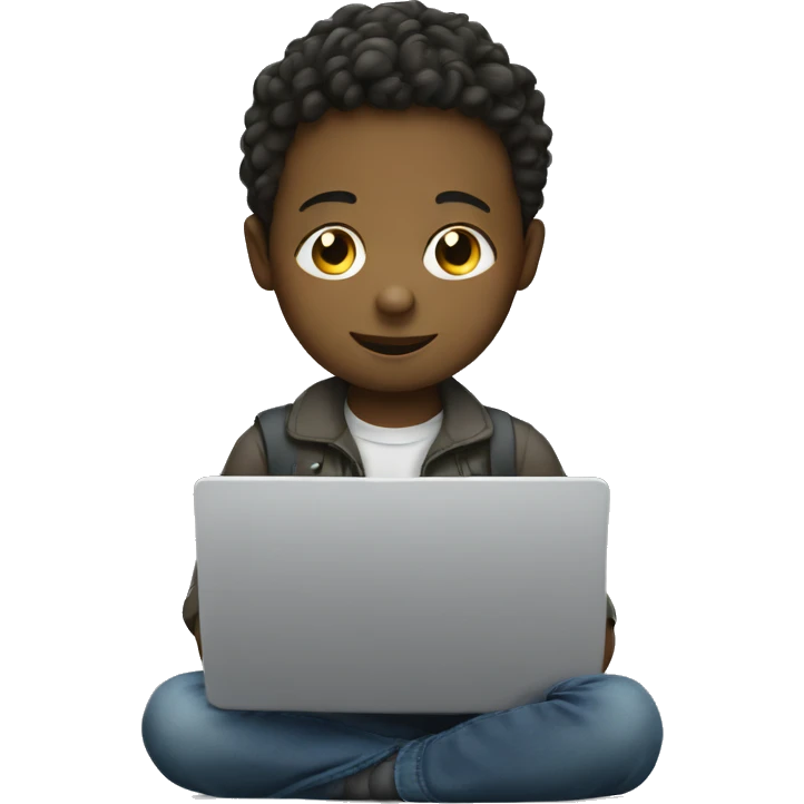 child with laptop emoji