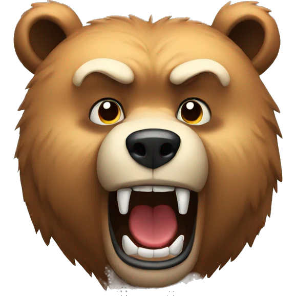 a bear in angry emoji
