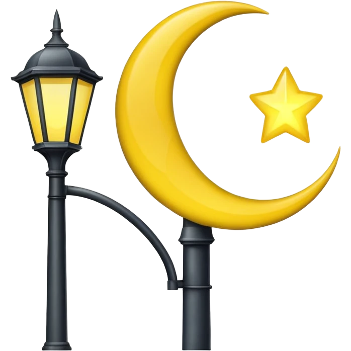 I need a cresent moon street light. The moon will should ve on to. Emoji emoji