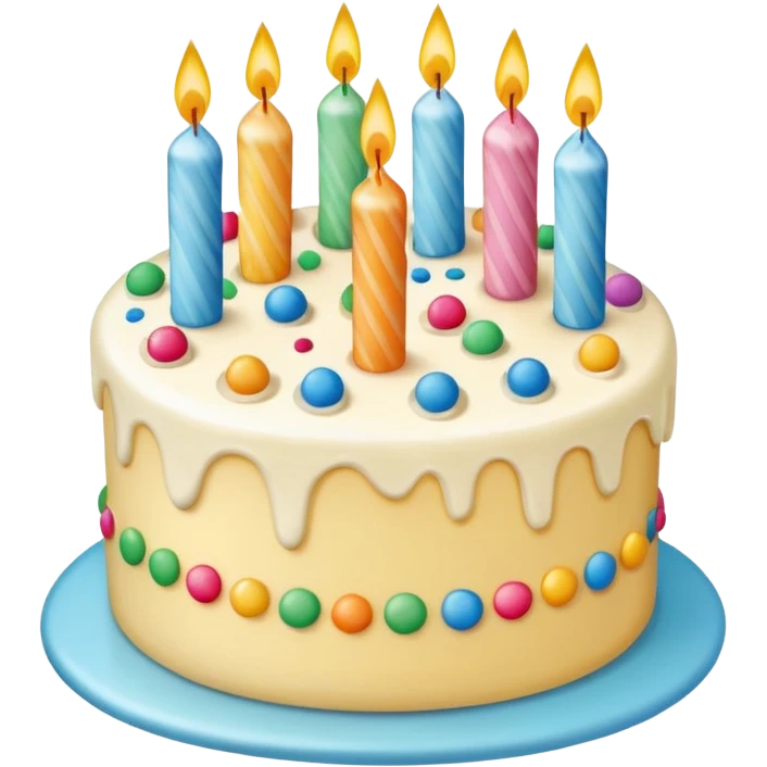 Birthday cake with funfetti emoji