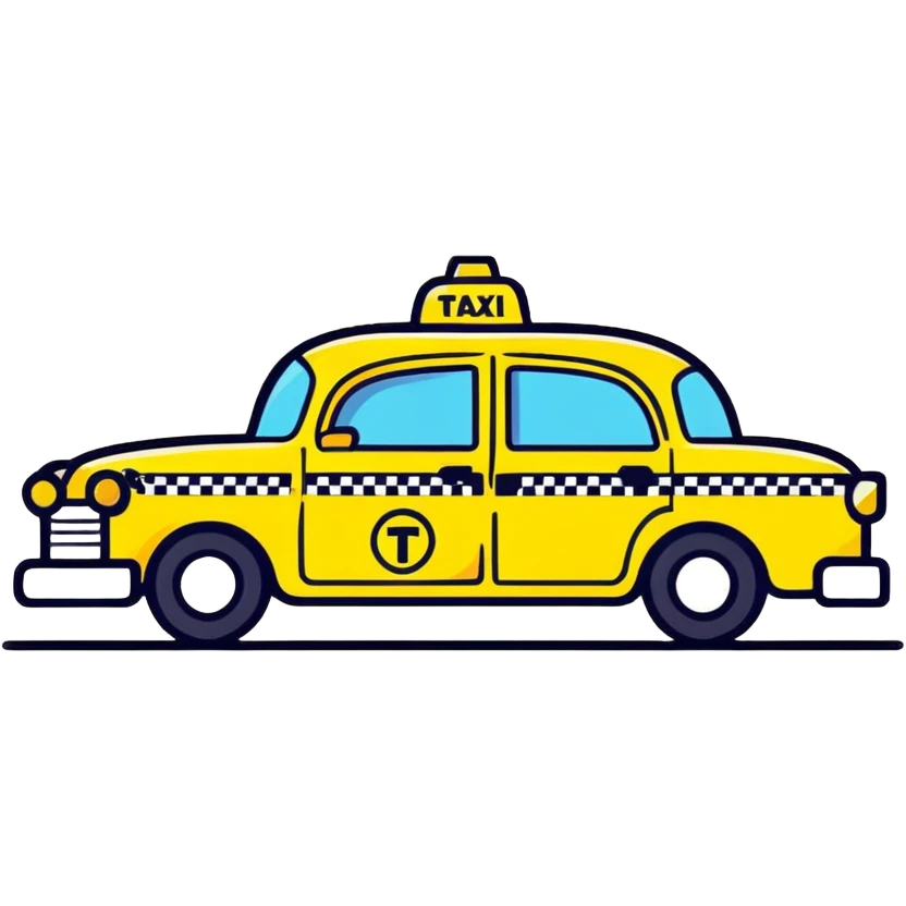 yellow taxi cab emoji