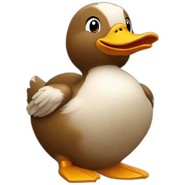 Un canard sur un ours emoji