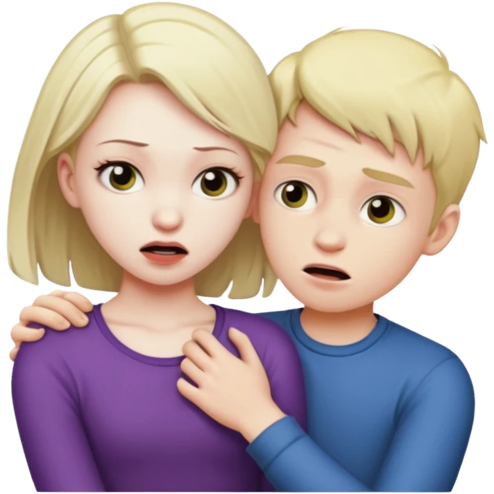 girl strangling boy emoji