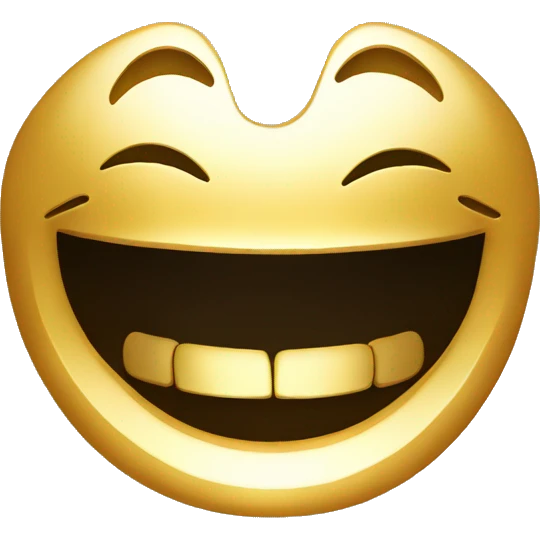 gold grillz on a smily face with shades emoji