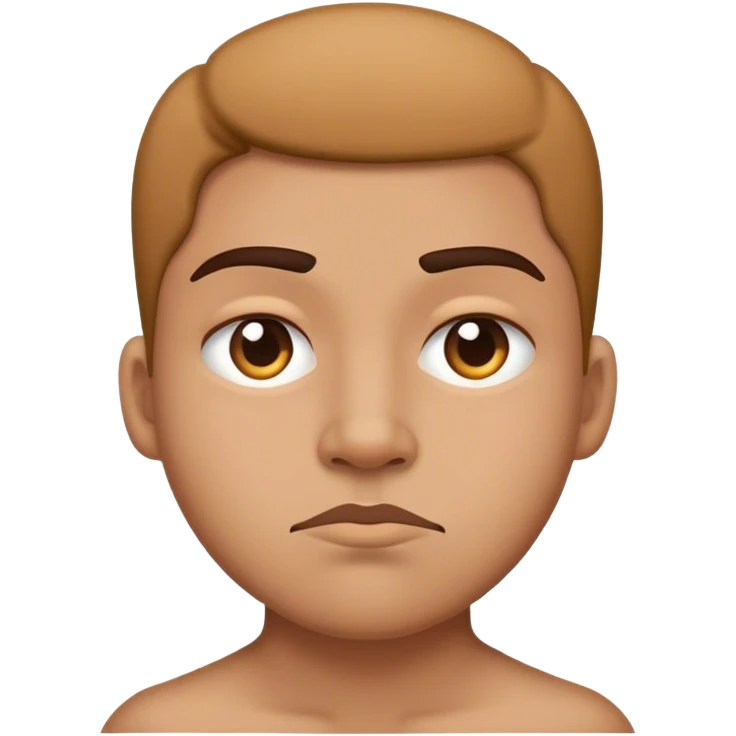 Indifferent face with a big butt emoji