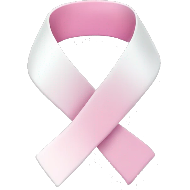 white ribbon with pink hues emoji