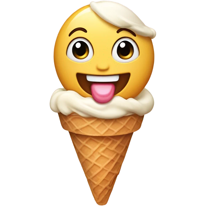 Baby with ice cream emoji
