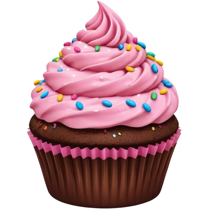 Cupcake with pink icing emoji