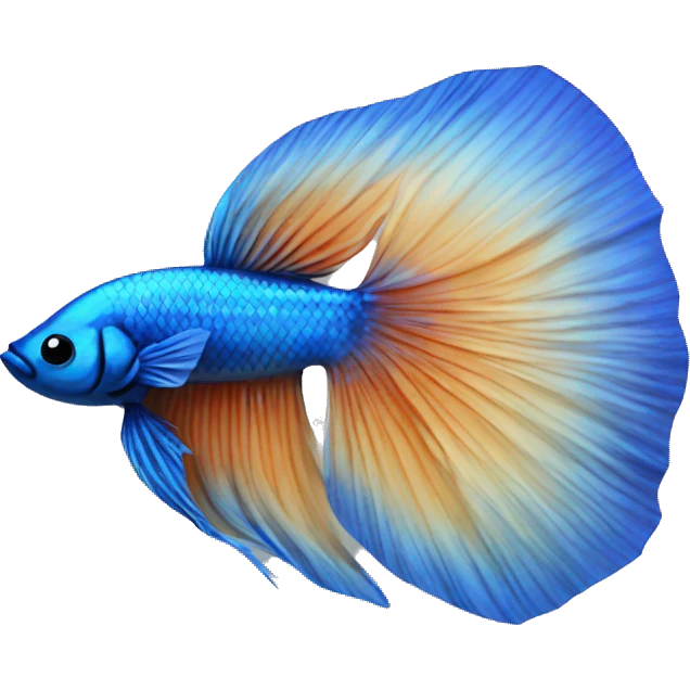 Blue betta fish emoji